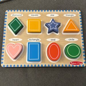 Melissa & Doug- Shapes Chunky Puzzle - 8 Pieces